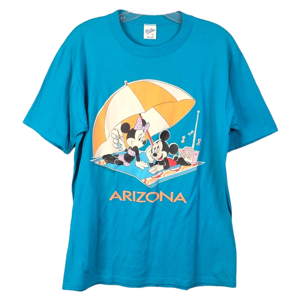 Mickey & Minnie Mouse Arizona Vintage 80's Single Stitched Graphic Tee L
